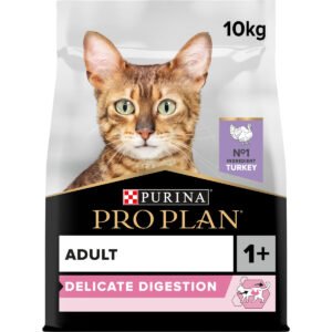 PURINA PRO PLAN Delicate Adult -OPTIDIGEST- Rich in Turkey Dry Cat Food - 10 KG
