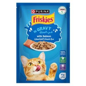 Purina Friskies Salmon Chunks in Gravy Wet Cat Food Pouch 85g