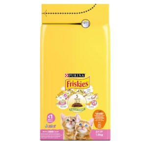 Purina Friskies Junior with Chicken, Milk and Vegetables Dry Cat Food 1.5kg