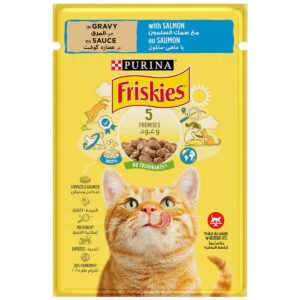 Purina Friskies Salmon Chunks in Gravy Wet Cat Food Pouch 85g