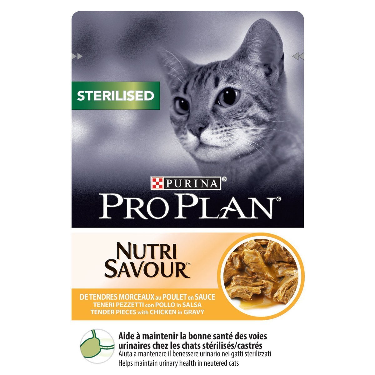 PURINA® PRO PLAN® Sterilised Nutri Savour™ with Chicken in Gravy 85g - الصورة 5
