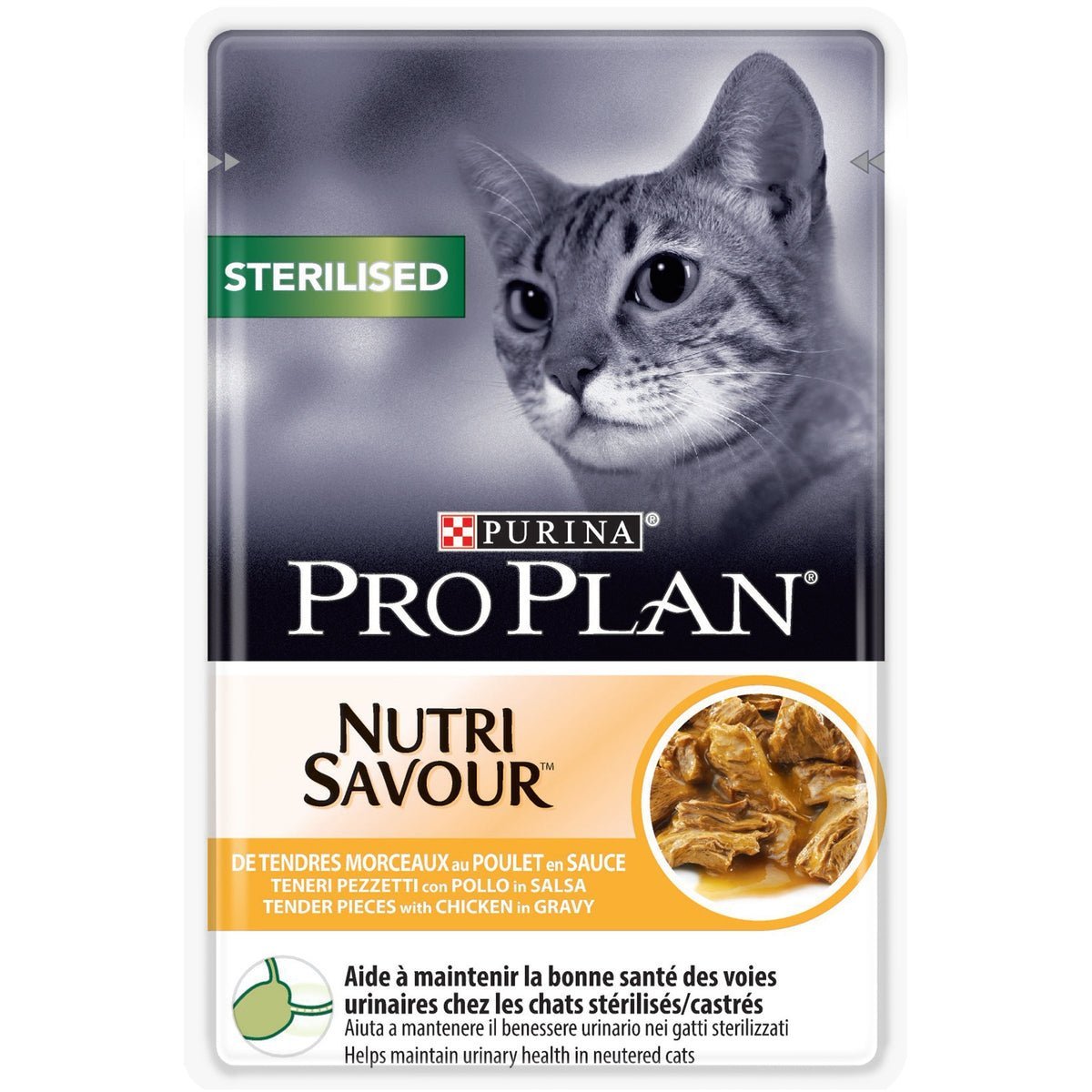 PURINA® PRO PLAN® Sterilised Nutri Savour™ with Chicken in Gravy 85g - الصورة 4