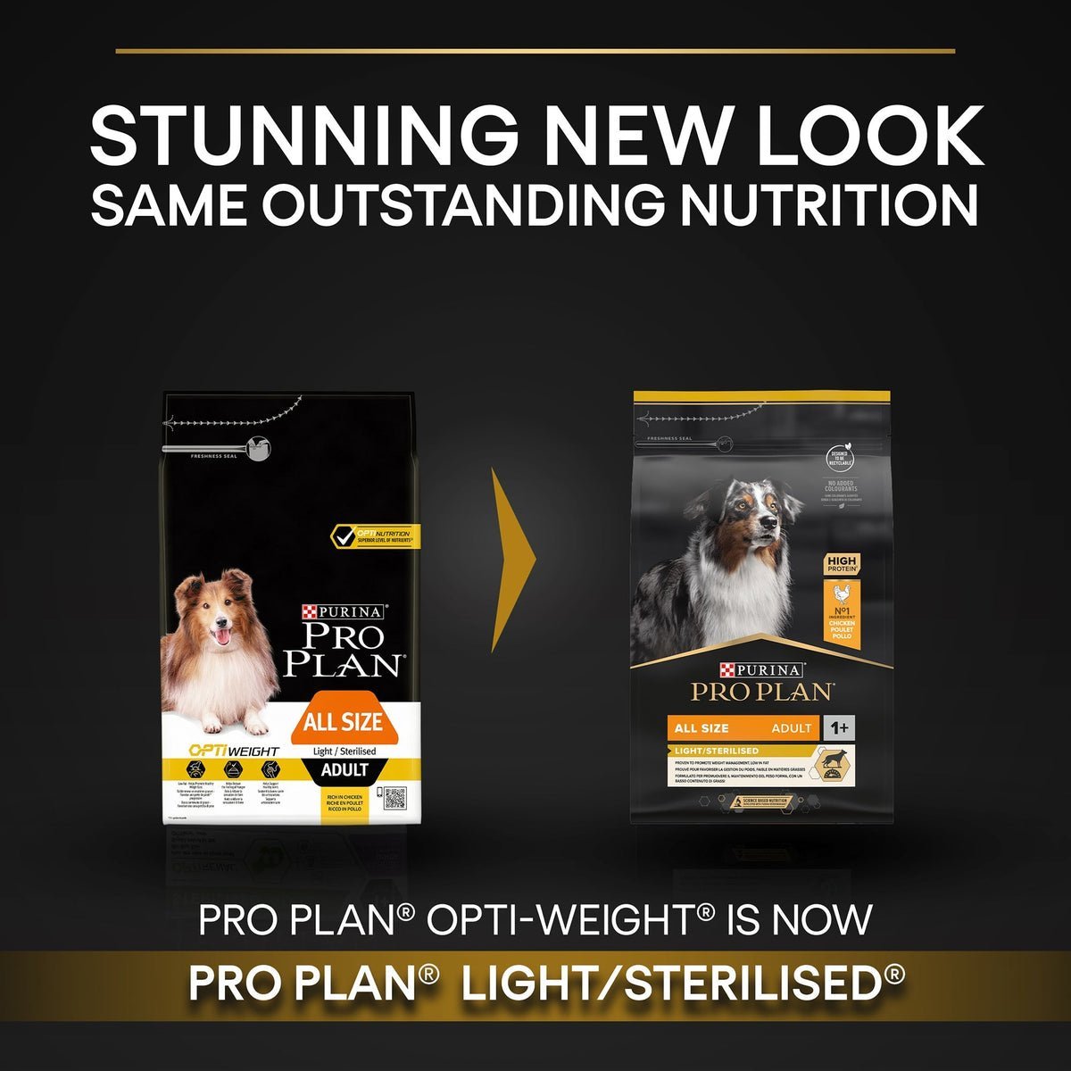 PURINA® Pro Plan® All Sizes Adult Light / Sterilised with OPTIWEIGHT®, Rich in Chicken Dry Dog Food - 3 KG - الصورة 3