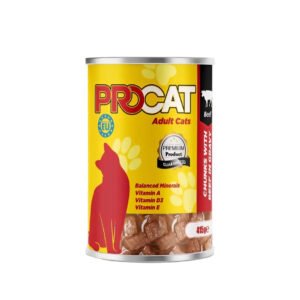 Pro Cat Wet Food For Adult in Chunks in Gravy with Beef 415G
