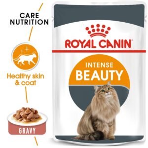 Royal Canin Intense Beauty in Gravy (85 gmPouch) - Wet food for adult cats - supports a healthy skin and shiny coat