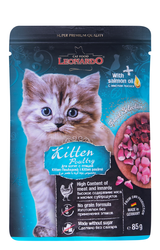 Leonardo With Poultry Kitten Cats 85g