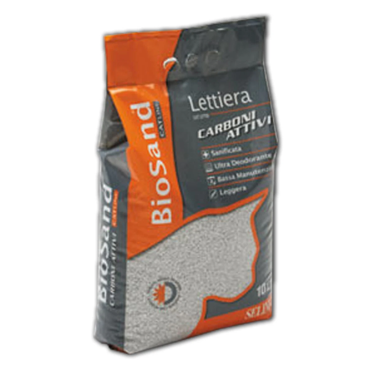 Lettiera per Gatti Biosand Carboni Attivi 10 Lt Sabbia per Gatti