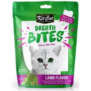 Kit Cat Breath Bites Mint & Lamb Flavour Dental Cat Treats 60g