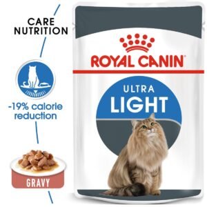 Royal Canin Ultra Light in Gravy (85gm Pouch) - Wet food for adult cats - helps limit weight gain