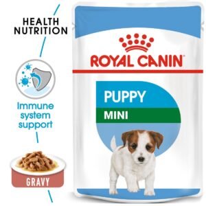 Royal Canin Mini Puppy in Gravy (85 gmpouch) - wet food for small dogs - Adult weight up to 10 KG From 2 to 10 months old