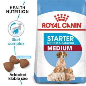 Royal Canin Medium Starter Mother and Babydog (4kg) - for medium dogs - Adult weight between 11 and 25 KG. Mother during gestation and lactation - weaning puppies up to 2 months