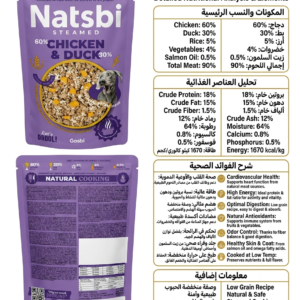 Natsbi steamed Chicken&Duck60%Drool 200gm